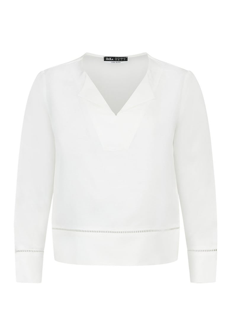 Bluza din amestec de in - cu decolteu in V