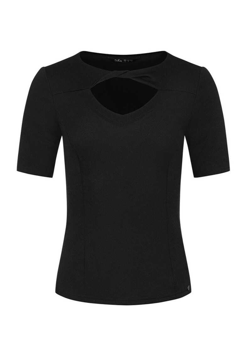 Tricou cu decupaj frontal si detaliu rasucit