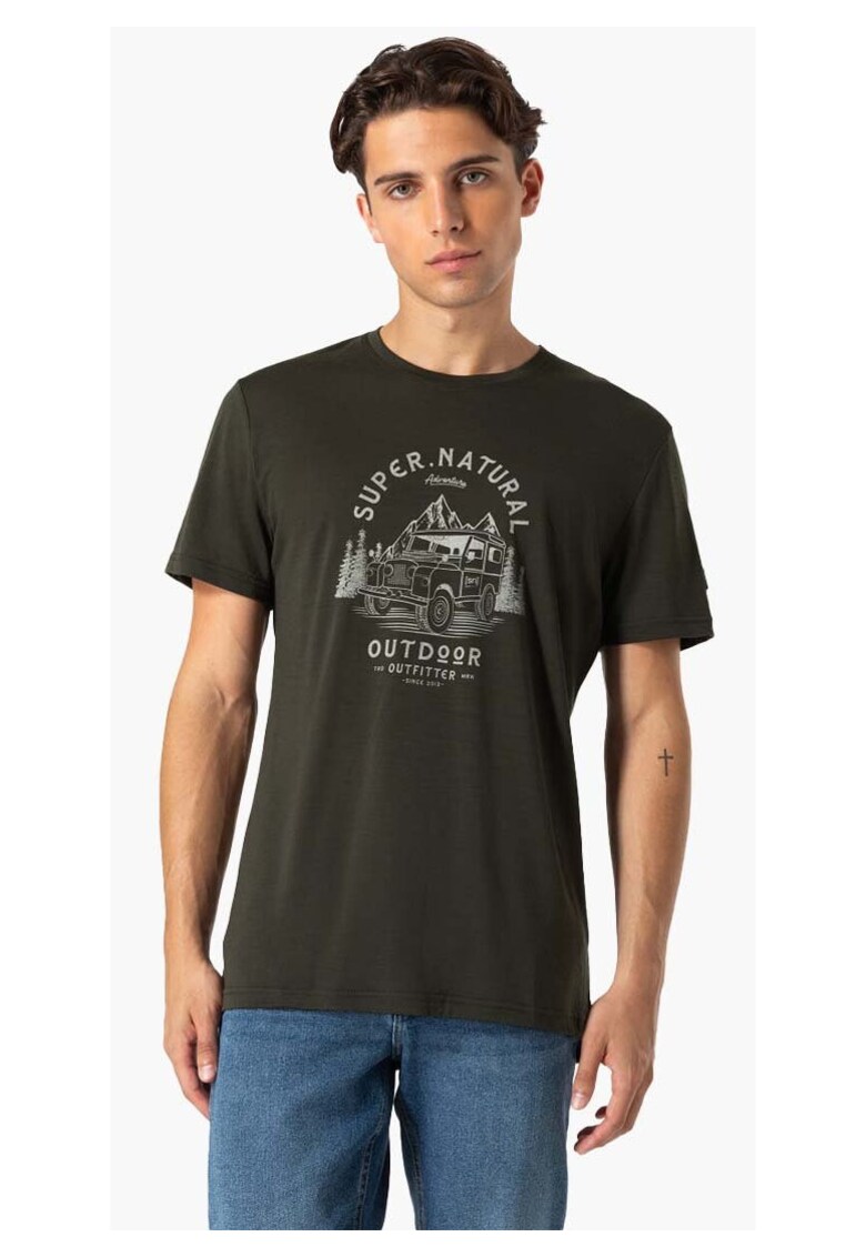 Tricou din lana pentru barbati SN – Landi negru marimea