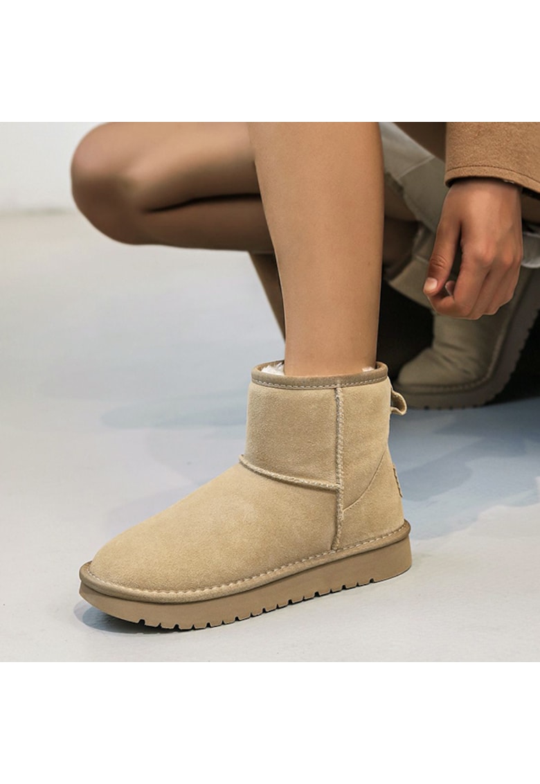 Ghete bej din piele naturala JB1967 111 15868