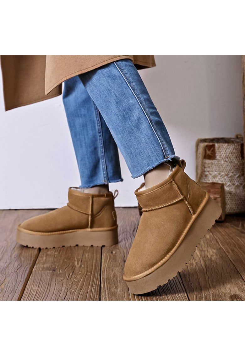 Ghete camel din piele naturala JB1924 118 15688