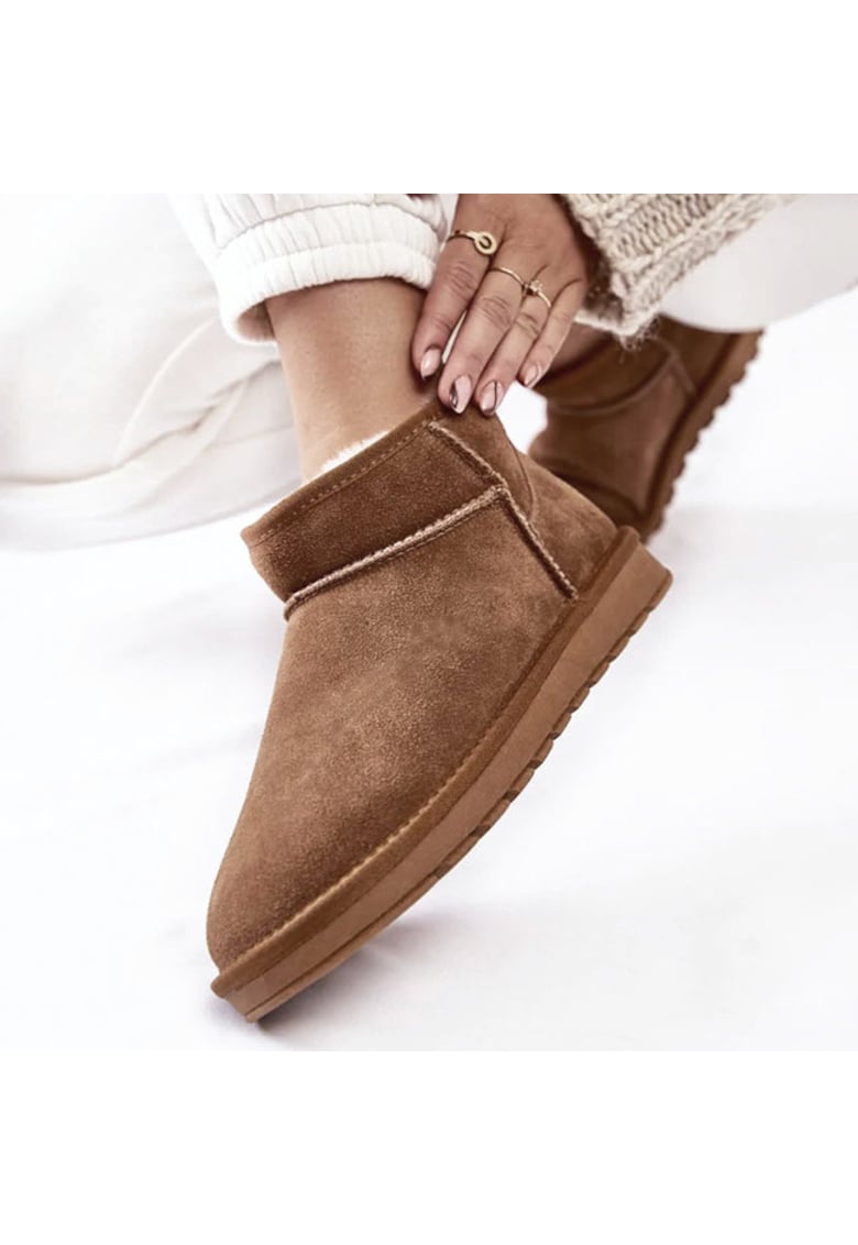 Ghete camel din piele naturala W5821 118 14103