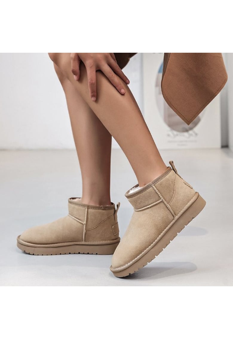 Ghete bej din piele naturala JB1966 111 16218