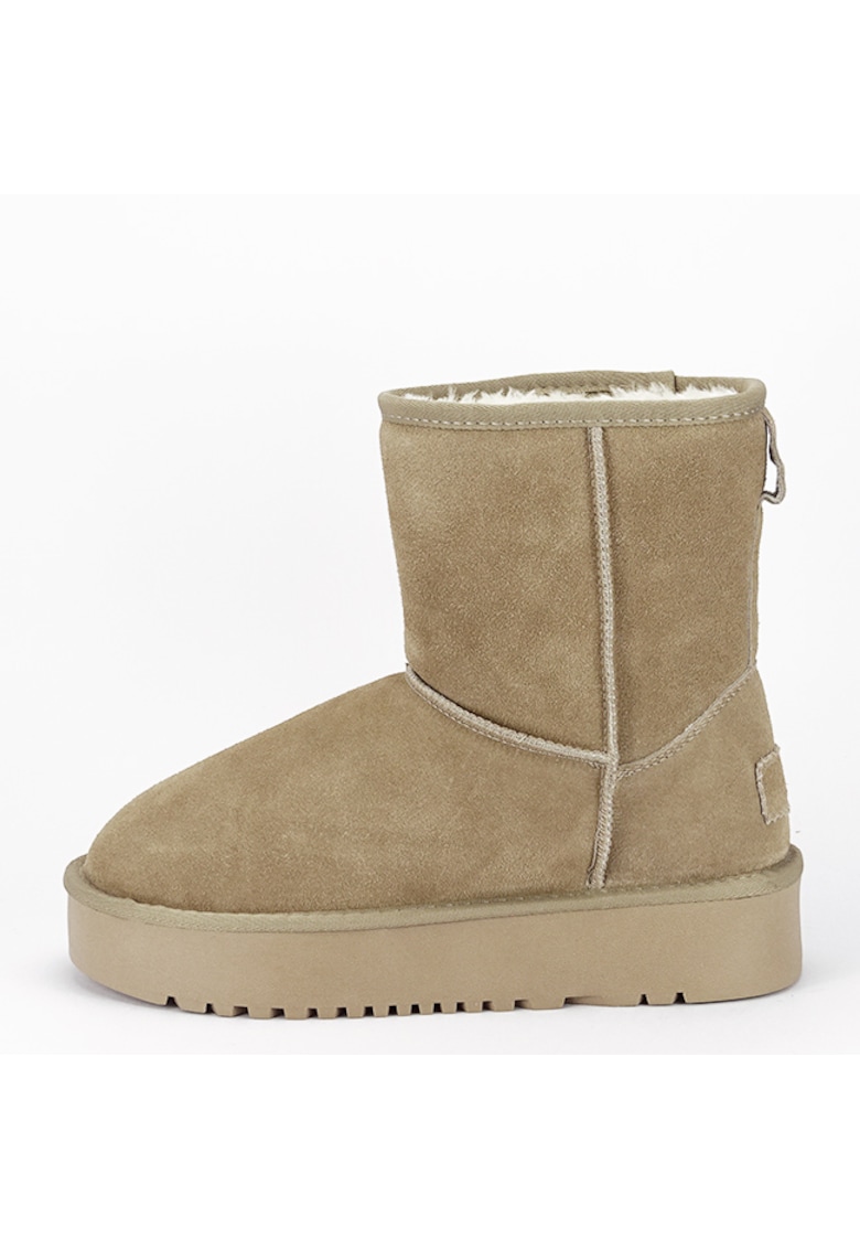 Cizme kaki din piele naturala NN610 114 15931