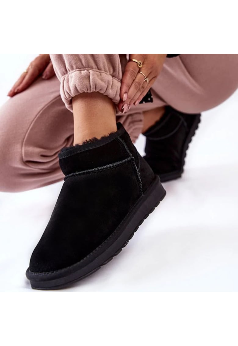 Ghete negre din piele naturala W5821 118 14085