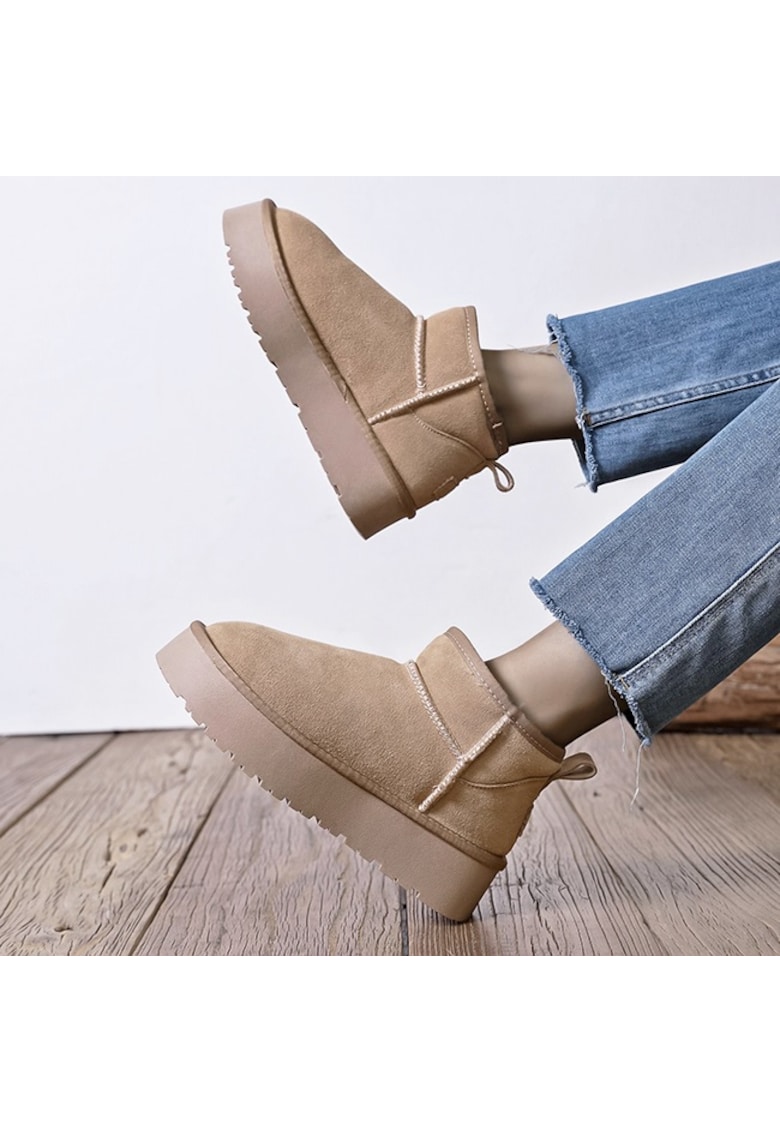 Ghete bej din piele naturala JB1924 118 13692