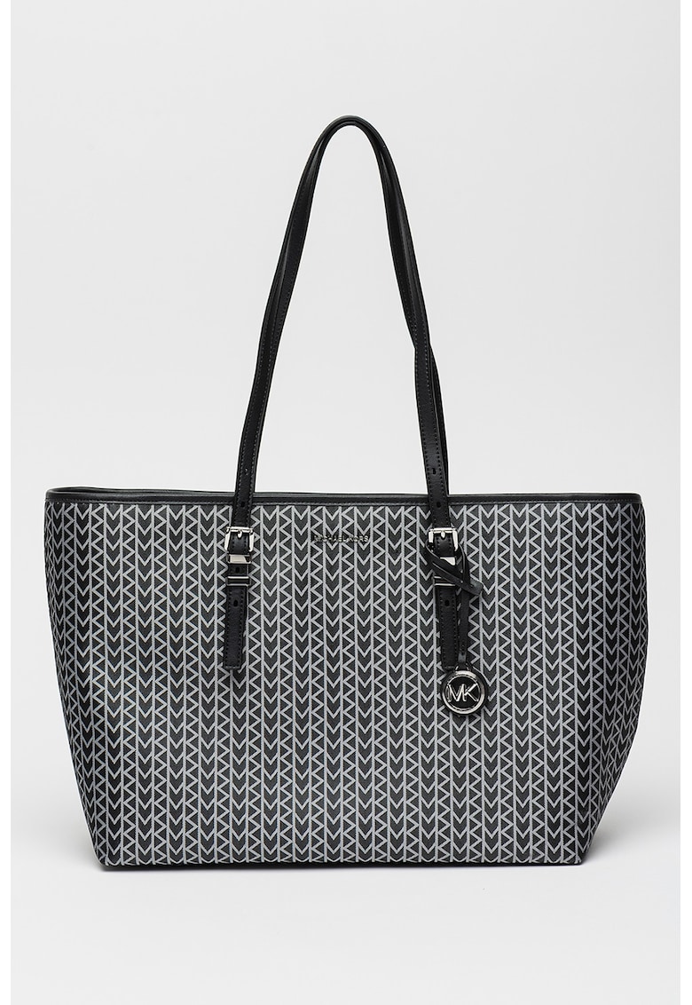 Geanta shopper de jacquard cu logo Quinn Geanta shopper de jacquard cu logo Quinn