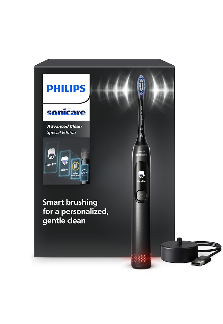 Periuta de dinti electrica HX3792/11 - cu display - 5 moduri de periere - senzor de presiune vizual - o intensitate - contine: un capat de periere G3 Gum Care - un incarcator - Mov metalizat
