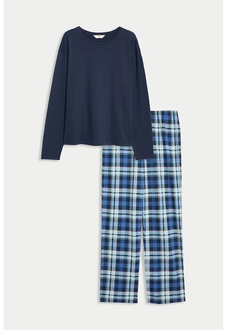 Marks Spencer Pijama din bumbac cu imprimeu - Bleumarin