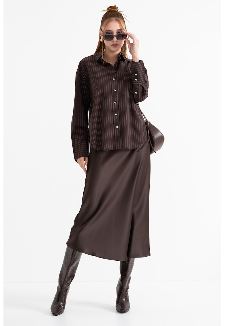 Camasa lejera din bumbac organic cu model in dungi