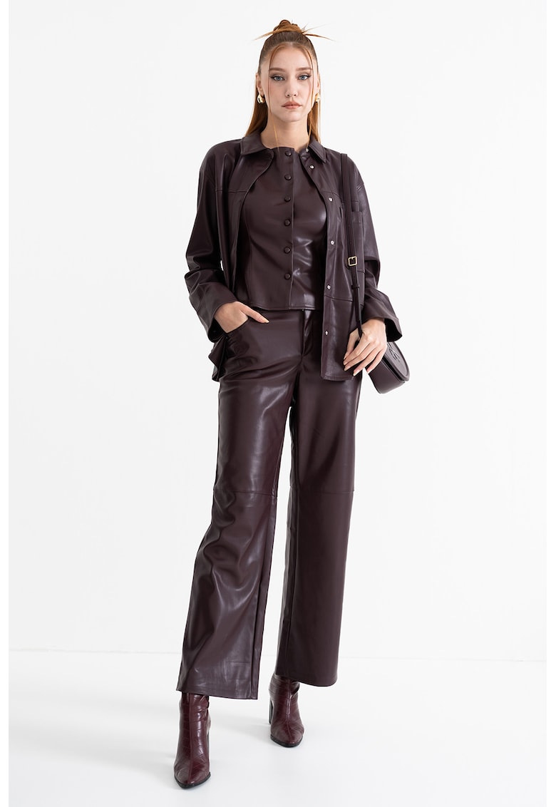 Jacheta lejera din piele ecologica