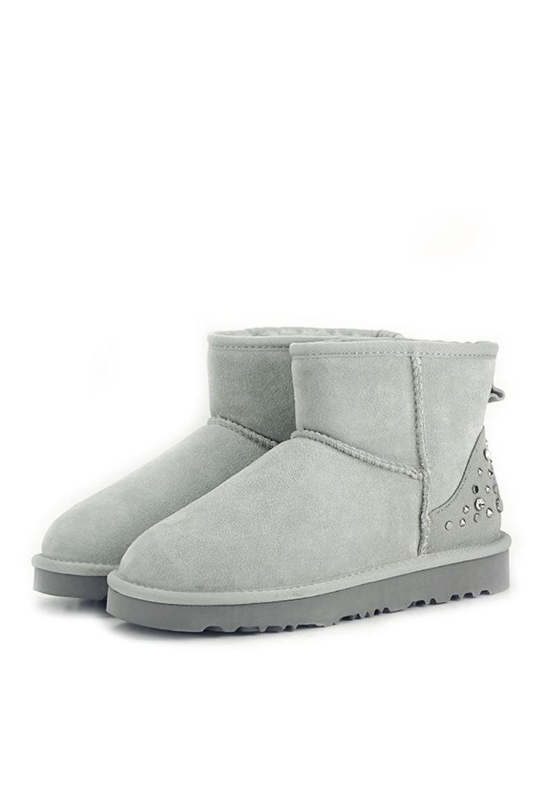 Ghete gri din piele naturala Bella 116 9641 Ghete gri din piele naturala Bella 116 9641