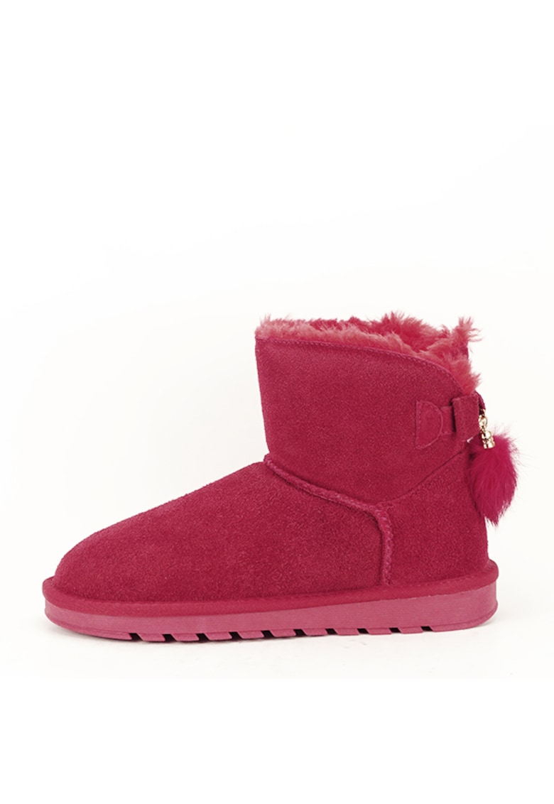 Ghete din piele naturala rosii Mara 19 9553