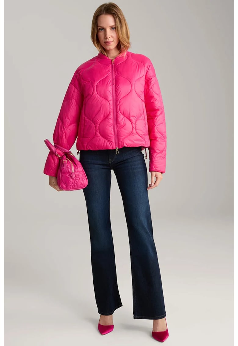 Geaca crop supradimensionata cu buzunare frontale