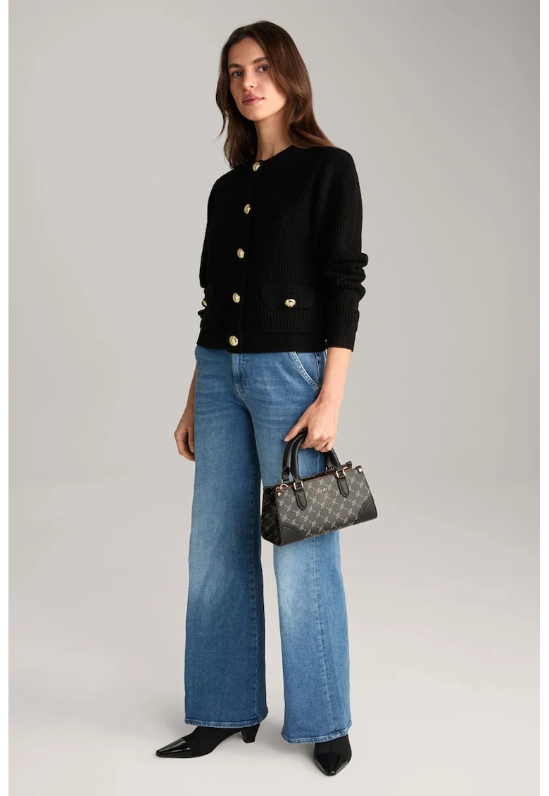 Blugi largi cu talie inalta JP1 - Albastru