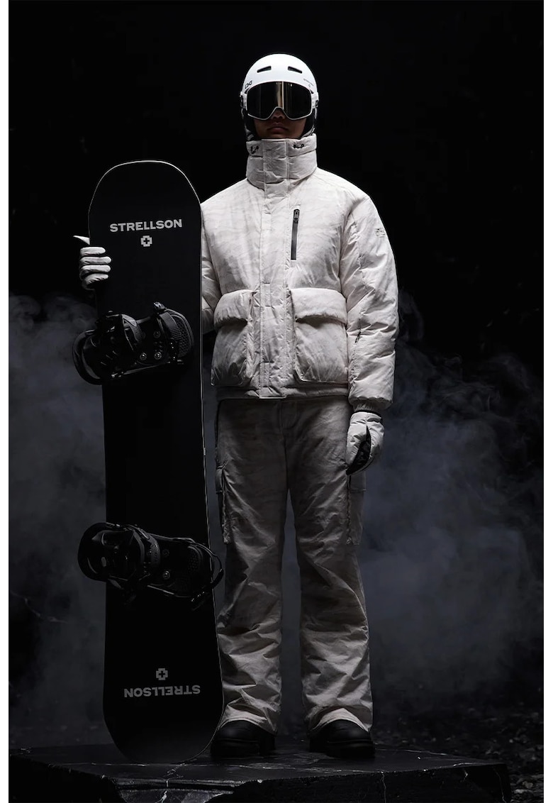 -Pantaloni termocromatici cu buzunare laterale - Alb