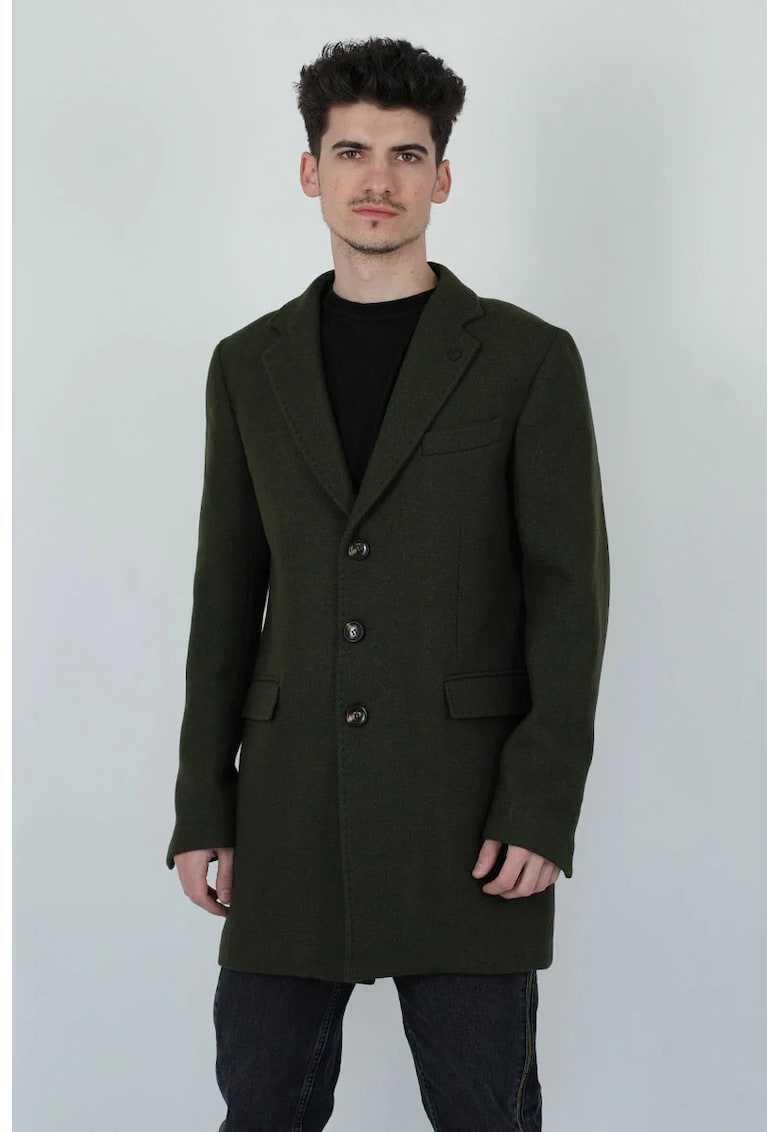 Palton regular fit cu buzunare frontale Palton regular fit cu buzunare frontale