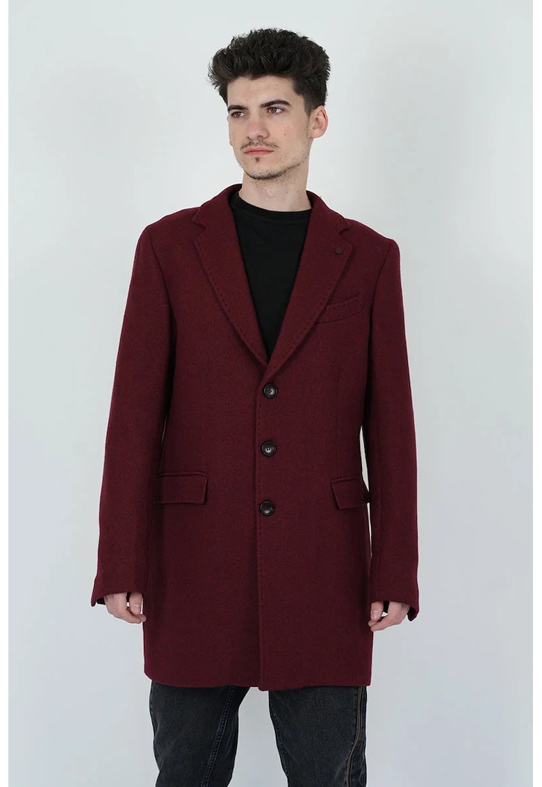 Palton regular fit cu buzunare frontale Palton regular fit cu buzunare frontale