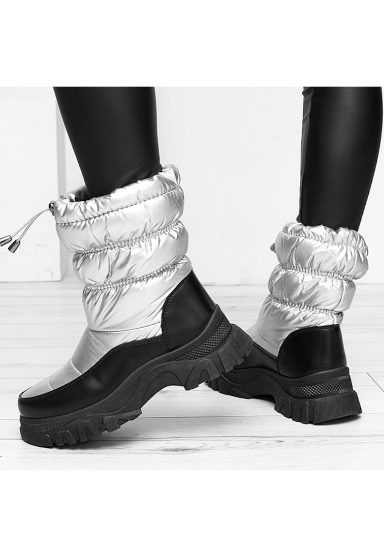 Cizme de zapada argintii BY-1006 112 11797