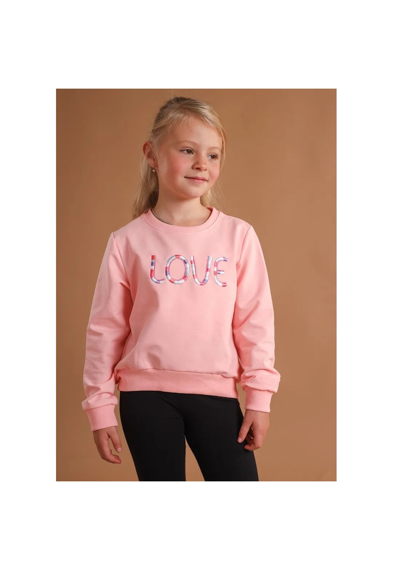 Hanorac din bumbac cu imprimeu pentru fetite