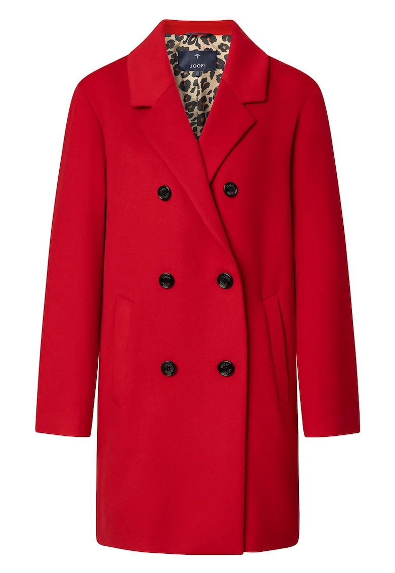 Palton cu închidere la două rânduri de nasturi și buzunare frontale