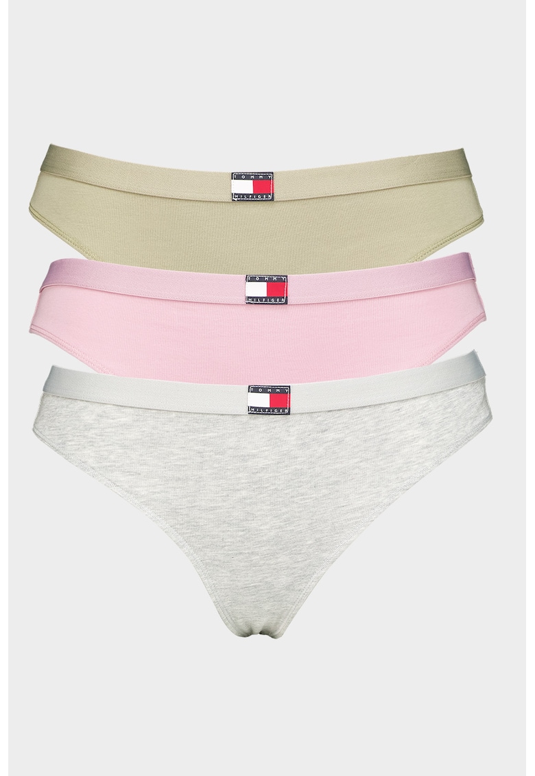 Set de chiloti tang cu logo - 3 piese