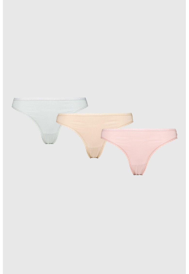 Set de chiloti tanga din amestec de modal - 3 perechi