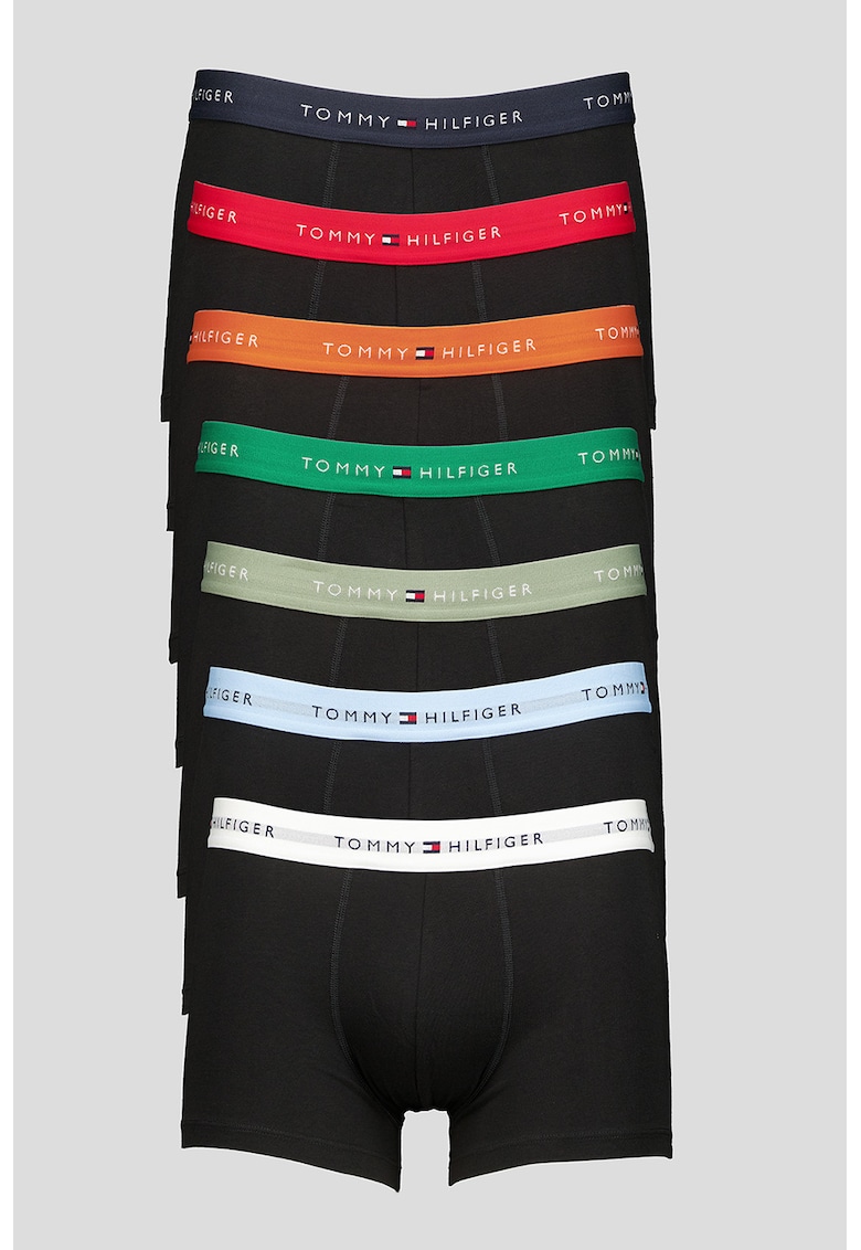 Set de boxeri cu banda logo in talie - 7 perechi Set de boxeri cu banda logo in talie - 7 perechi