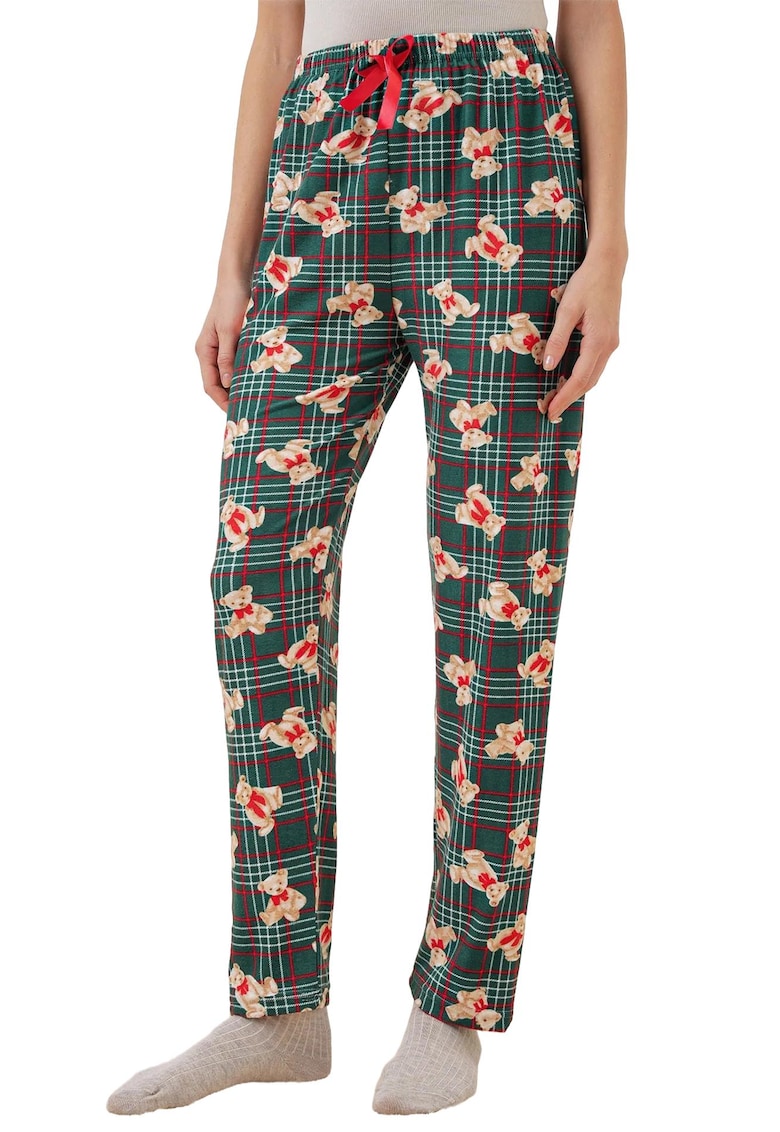 Pantaloni pijama dama - Jerseu - Verde Smarald -