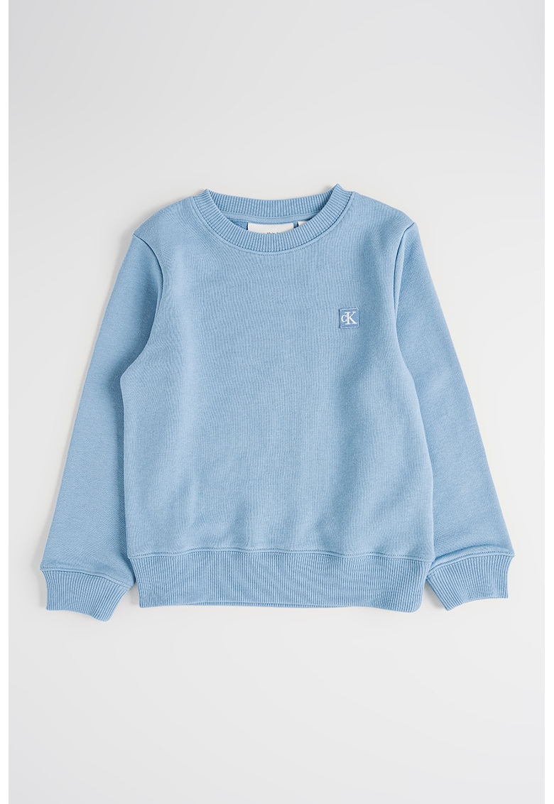 Bluza de trening din bumbac organic cu decolteu la baza gatului