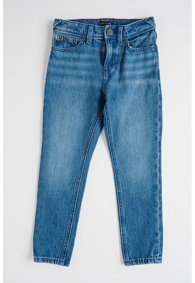 Blugi regular fit cu 5 buzunare - Albastru inchis