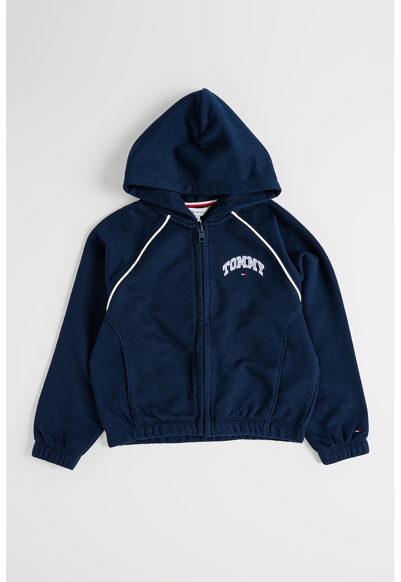 Hanorac cu fermoar si maneci raglan