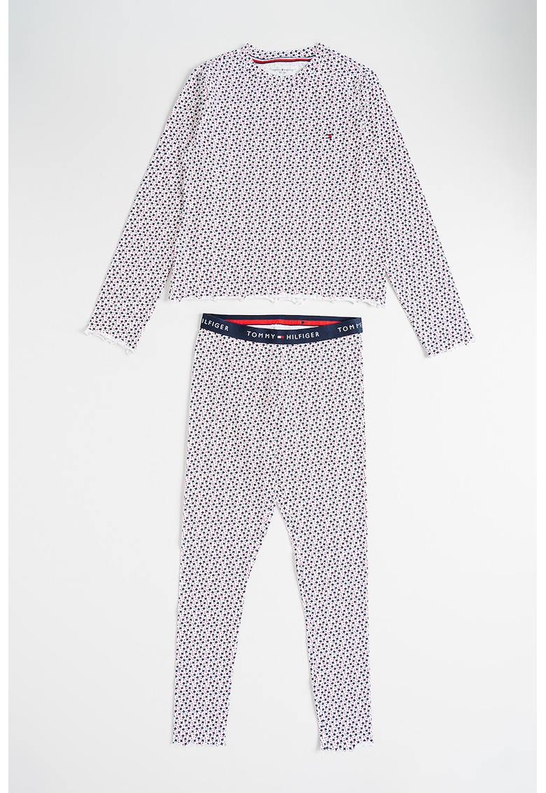 Pijama lunga din amestec de bumbac