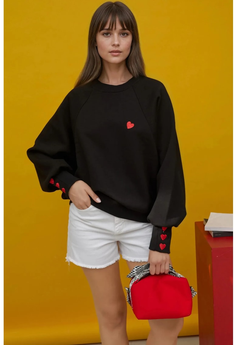 Hanorac - din bumbac brodat -