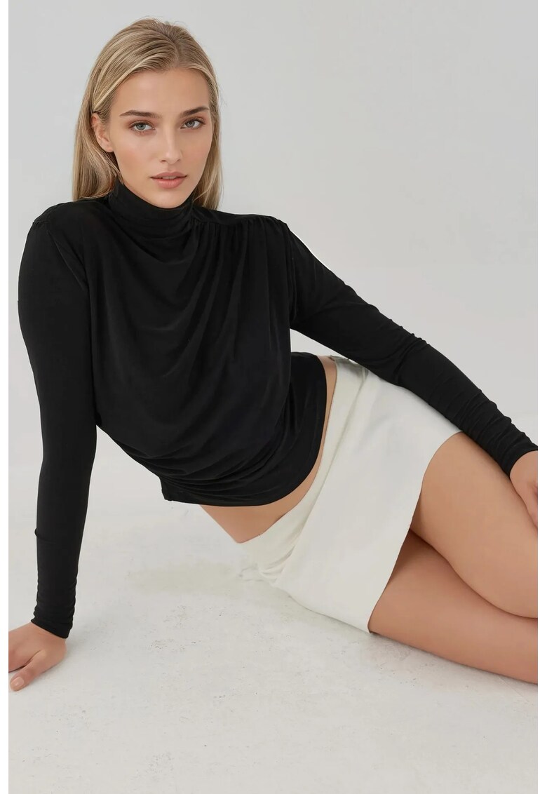 Bluza dama - tricot - maneca lunga - negru