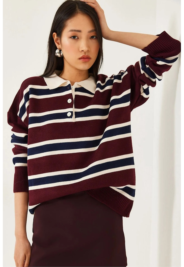 Pulover dama - cu dungi - tricot -