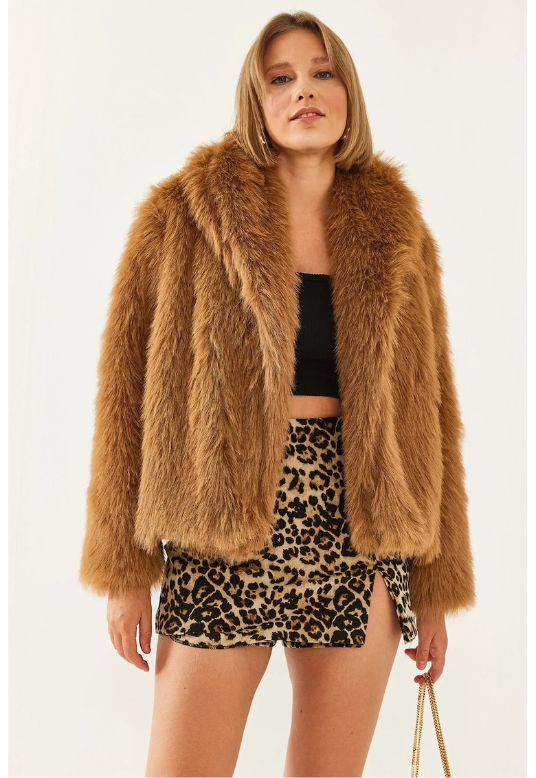 Palton dama - Poliester/Elastan - Maro