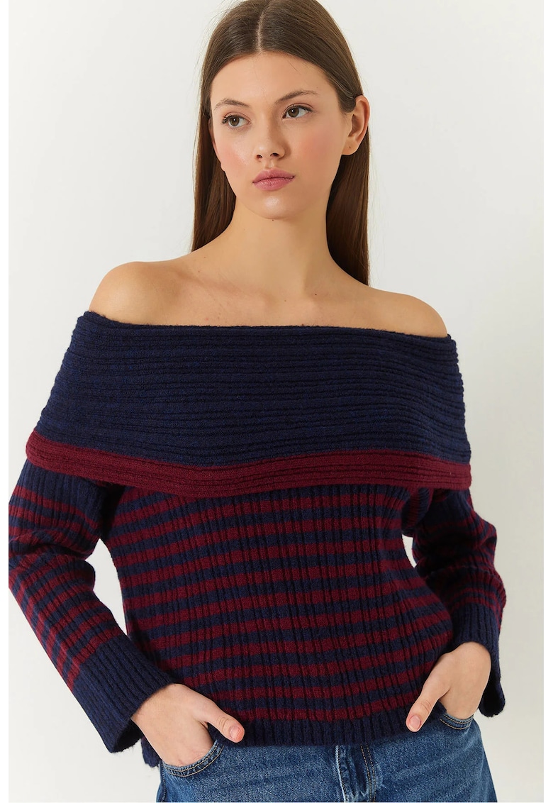 Pulover dama - cu dungi - tricot -