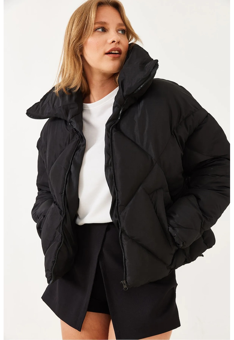 Geaca pentru dama - Bumbac/Lycra - Negru