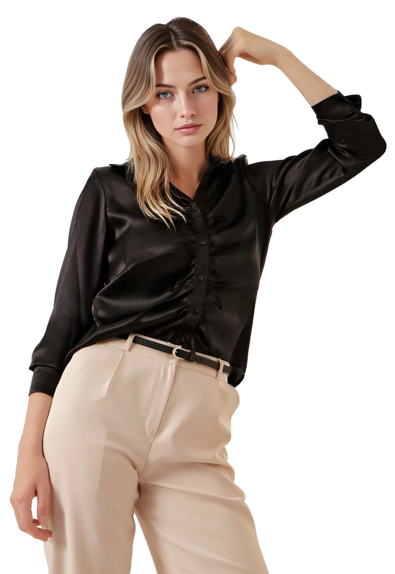 Camasa dama - HiCCUP - satin - negru