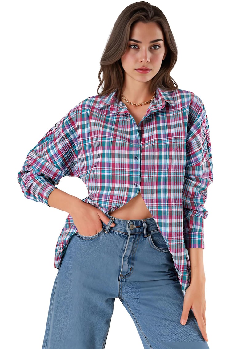 Camasa supradimensionata - HiCCUP - bumbac si poliester - cu maneca lunga si nasturi