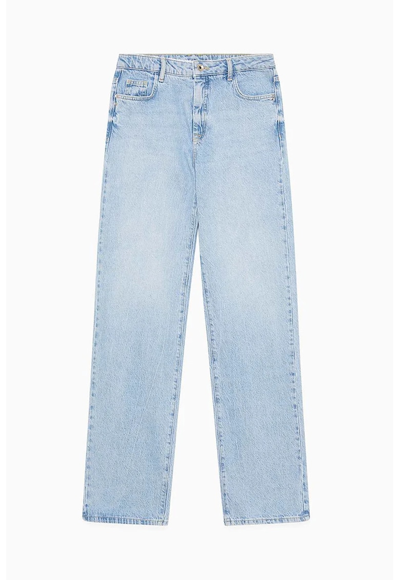 Blugi largi - drepti cu talie inalta