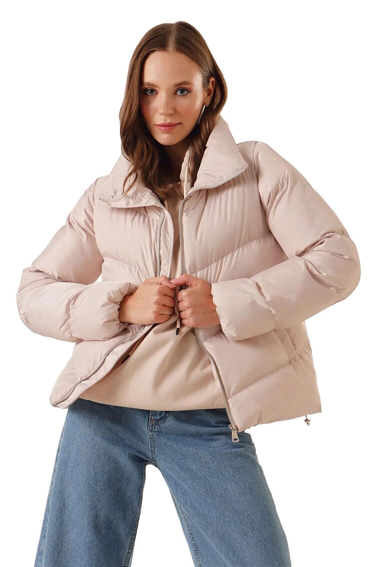 Geaca dama - Bej - Textil -