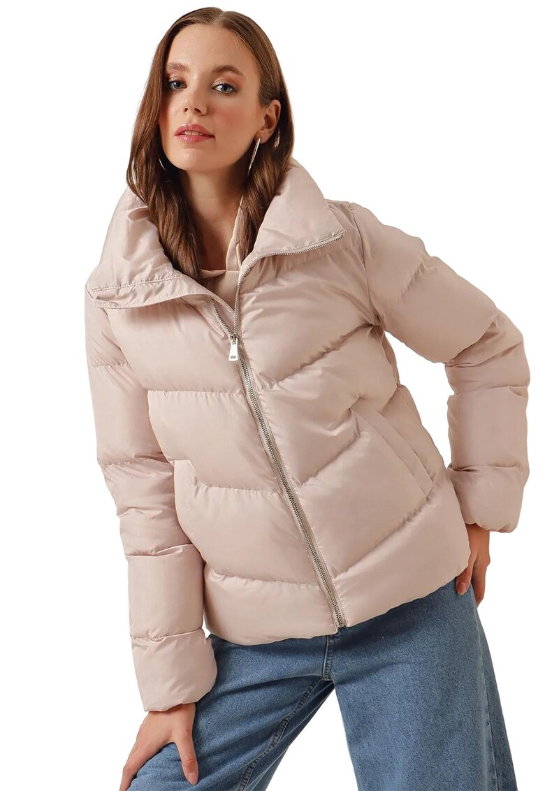 Geaca dama - Textil - Bej -