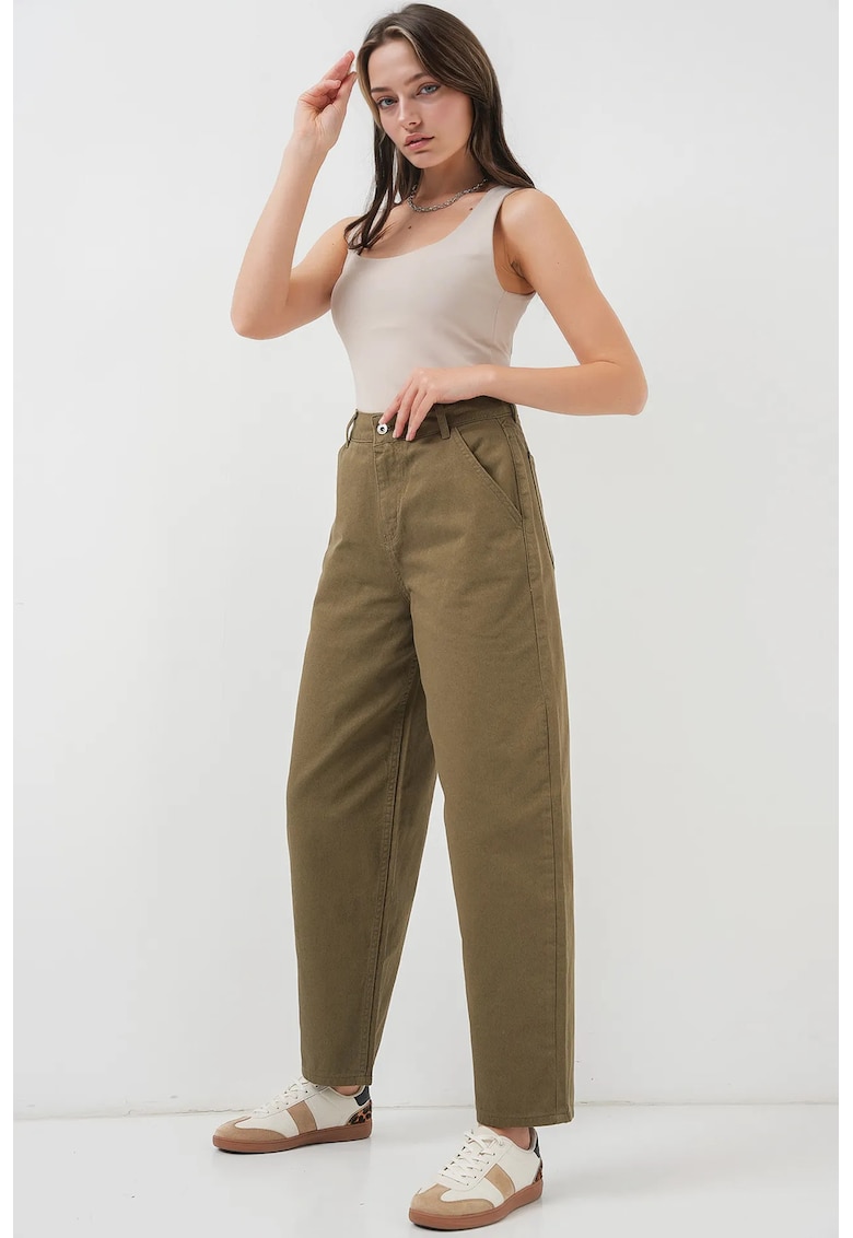 Blugi cu talie inalta pentru dama