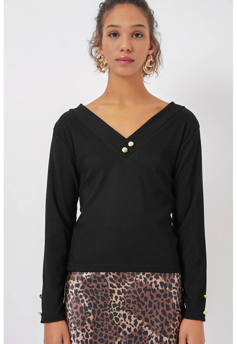 Bluza dama HiCCUP - poliester - negru
