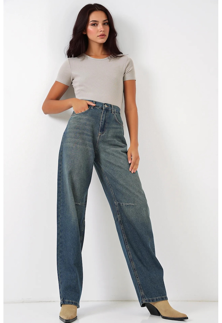 Blugi dama HiCCUP - BDART - croiala dreapta - bleumarin - denim