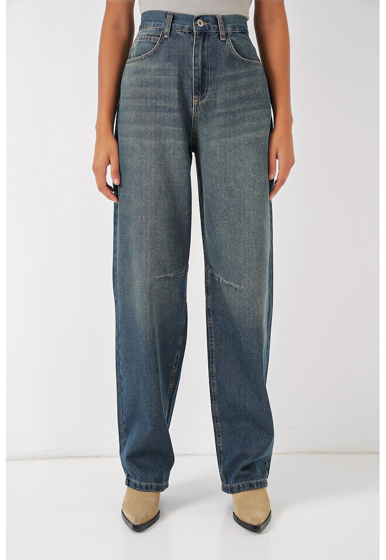 Blugi dama HiCCUP BDART - croiala dreapta - denim - albastru -