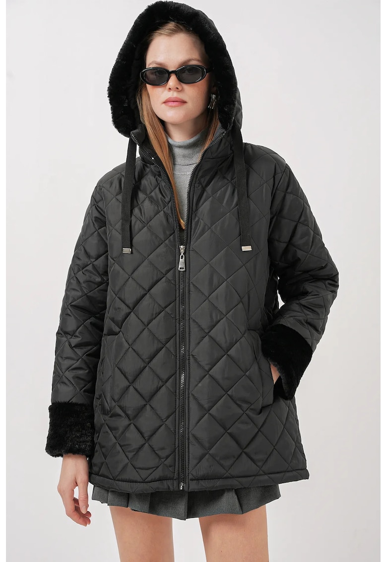 Geaca dama -  Poliester - Negru -