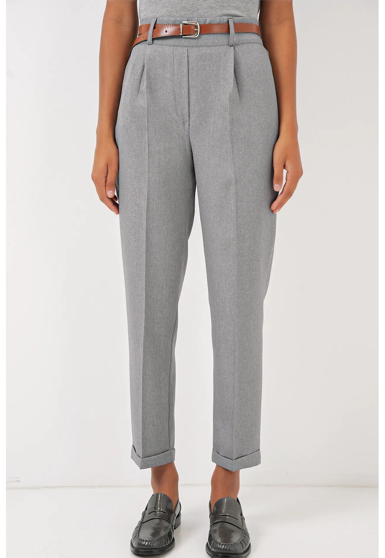 Pantaloni dama  cu mansete plisate